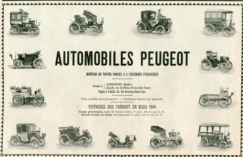 Первые автомобили Пежо. Такси в Париже