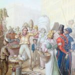Русские казаки в Париже в 1814 году и фокусники