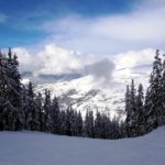 лыжная трасса на Лез Арк в Альпах