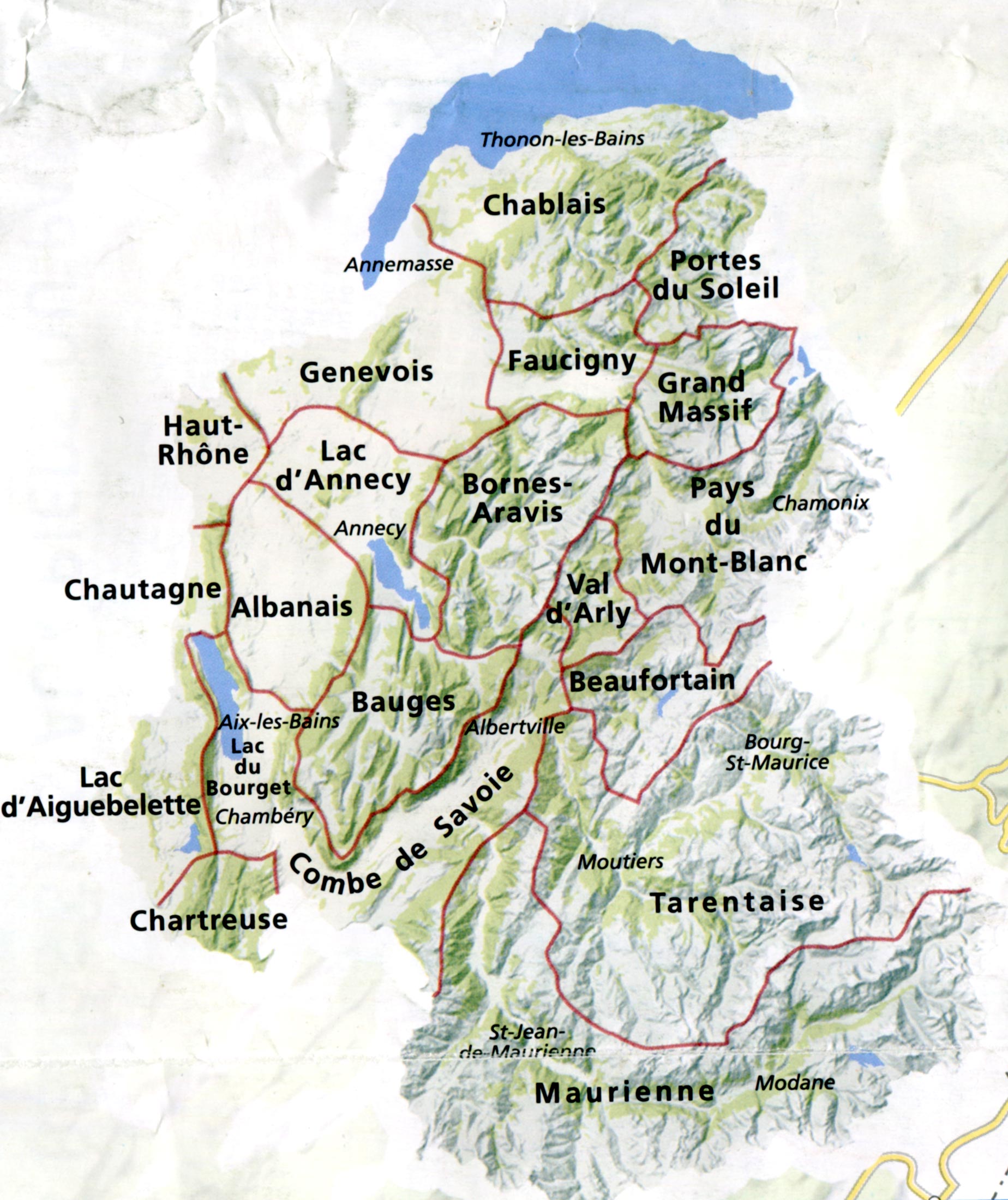 Горнолыжные курорты Франции Альпы | Карта | Путеводитель