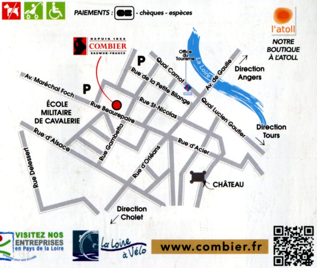 Долина Луары. Карта как добраться до Комбье